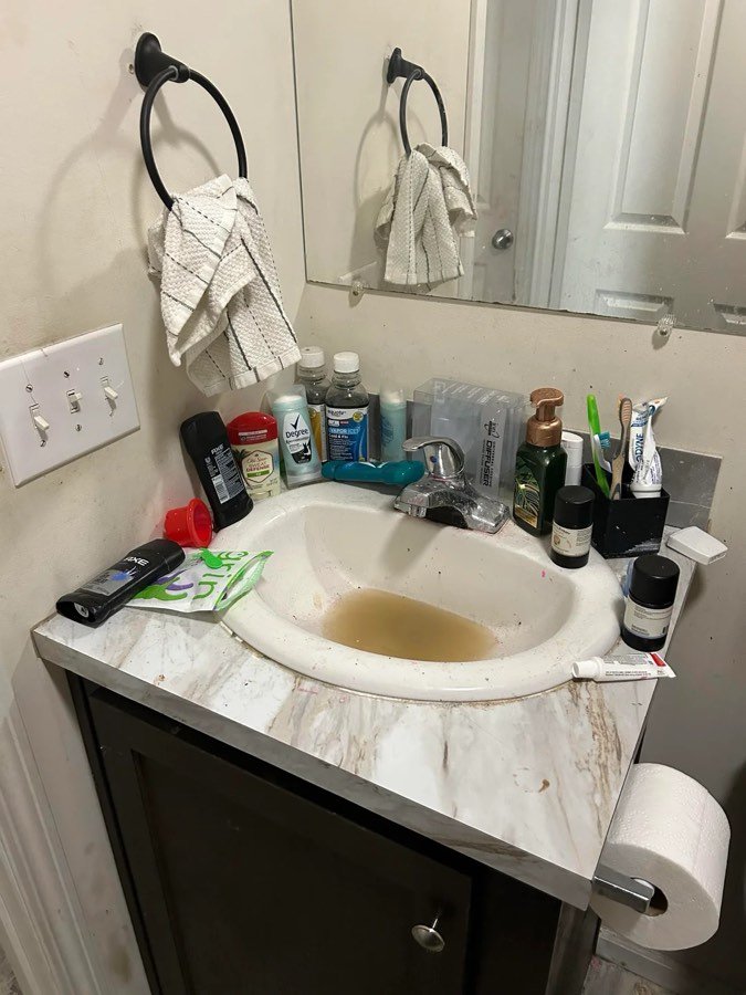 Bathroom sink before